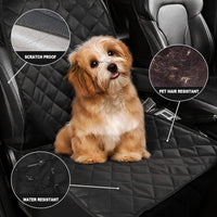 Dog Seat Cover, Waterproof Pet Car Seat Covers, Dogs Front Seat, Nonslip Heavy Duty Durable Scratch-Proof Car Seat Protector with Side Flaps, Fit Most Cars Suvs Trucks, Single.