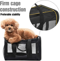 Scratchme Pet Travel Carrier Soft Sided Portable Bag for Cats, Small Dogs, Kittens or Puppies, Collapsible, Durable, Airline Approved, Carry Your Pet with You Safely and Comfortably (M).