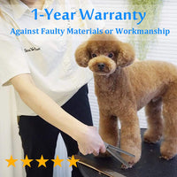 7" 50 Teeth Thinning Dog Grooming Blending Scissor, Ergonomic Pet Grooming Thinner Blender Shears Cat Trimming Texturizing Kit with Offset Handle and a Jewelled Screw, 30% Thinning Rate.