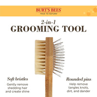 Double Sided Pin & Bristle Brush | Removes Loose Fur & Prevents Matting | Ideal for Daily Cat Grooming.