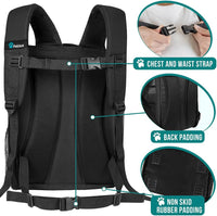 Dog Backpack Carrier for Small Large Cat, Pet, Puppy, Ventilated Pet Hiking Backpack Travel Bag, Airline Approved Cat Backpack Carrier, Camping Biking Dog Bag up to 18Lbs Pet, Black.