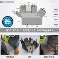 Dog Seat Cover for Back Seat, 100% Waterproof with Mesh Window, Scratch Prevent Anti-Slip Dog Car Hammock, Standard.