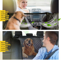 Dog Seat Cover for Back Seat, 100% Waterproof with Mesh Window, Scratch Prevent Anti-Slip Dog Car Hammock, Standard.