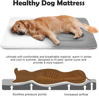 Large Dog Bed Soft Dog Crate Pad Mat 42 in Non-Slip Bottom Washable Dog Sleeping Mattress Pet Beds Cat Beds Kennel Pads.