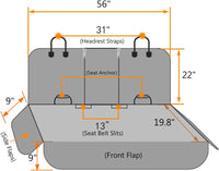 Honest Dog Car Seat Covers, Dog Seat Cover with Side Flap for Cars, Trucks, and Suv'S - Waterproof & Nonslip Pet Seat Cover for Backseat.