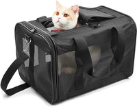 Scratchme Pet Travel Carrier Soft Sided Portable Bag for Cats, Small Dogs, Kittens or Puppies, Collapsible, Durable, Airline Approved, Carry Your Pet with You Safely and Comfortably (M).