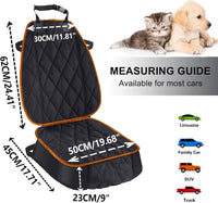 Dog Seat Cover, Waterproof Pet Car Seat Covers, Dogs Front Seat, Nonslip Heavy Duty Durable Scratch-Proof Car Seat Protector with Side Flaps, Fit Most Cars Suvs Trucks, Single.