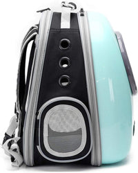 Expandable Cat Carrier Backpack for Cats, Space Capsule Bubble Pet Travel Carrier for Small Dog, Pet Hiking Traveling Backpack (Green, Expandable Backpack - Solid Hard).