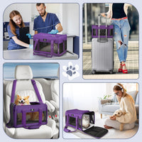 Cat Carrier Pet Carrier Portable Kitten Carrier for Small Medium Cats under 25 Lbs,Cat Carrying Case with Removable Fleece Pad,Airline Approved Soft Sided Pet Travel Carrier.