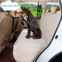 Dog Car Seat Cover for Back Seat Waterproof Backseat Protector, Nonslip Rear Seat Cover for Kids,Universal Size Fits Cars Trucks Suvs (Beige).