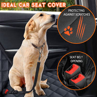 Dog Car Seat Cover, Back Seat Cover for Dogs Pet Car Seat Protector Waterproof Bench Car Seat Cover, Non-Slip Reat Seat Cover Fits Middle Armrest for Most Cars Trucks Suvs - Black.
