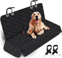 Dog Car Seat Cover, Back Seat Cover for Dogs Pet Car Seat Protector Waterproof Bench Car Seat Cover, Non-Slip Reat Seat Cover Fits Middle Armrest for Most Cars Trucks Suvs - Black.