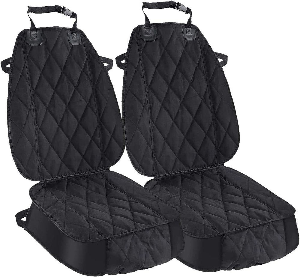 Dog Seat Cover Cars Trucks Suvs, Thick 600D Heavy Duty Pets Car Seat Cover, Waterproof & Wear-Resistant Durable Nonslip Backing & Hammock Convertible, Black, 2 Pack.