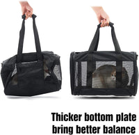 Scratchme Pet Travel Carrier Soft Sided Portable Bag for Cats, Small Dogs, Kittens or Puppies, Collapsible, Durable, Airline Approved, Carry Your Pet with You Safely and Comfortably (M).