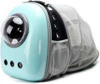 Expandable Cat Carrier Backpack for Cats, Space Capsule Bubble Pet Travel Carrier for Small Dog, Pet Hiking Traveling Backpack (Green, Expandable Backpack - Solid Hard).