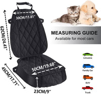 Dog Seat Cover Cars Trucks Suvs, Thick 600D Heavy Duty Pets Car Seat Cover, Waterproof & Wear-Resistant Durable Nonslip Backing & Hammock Convertible, Black, 2 Pack.