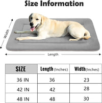 Large Dog Bed Soft Dog Crate Pad Mat 42 in Non-Slip Bottom Washable Dog Sleeping Mattress Pet Beds Cat Beds Kennel Pads.