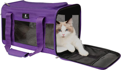 Cat Carrier Pet Carrier Portable Kitten Carrier for Small Medium Cats under 25 Lbs,Cat Carrying Case with Removable Fleece Pad,Airline Approved Soft Sided Pet Travel Carrier.