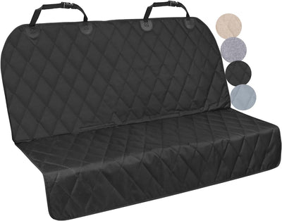 Dog Seat Covers, Dog Backseat Rear Cover Pet Car Bench Back Protectors with Anti-Slip Backing for Most Cars, Black, 46" L * 52" W.