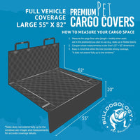 SUV Cargo Liner for Dogs 55"X82" Heavy Duty Pet Trunk Cargo Cover Area - Trunk Cover Car Protector for Dogs Waterproof Nonslip Mat - Dog Cargo Liner Suvs Vans Cars (Large, Black).