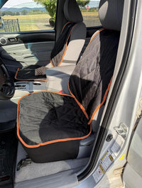 Dog Seat Cover, Waterproof Pet Car Seat Covers, Dogs Front Seat, Nonslip Heavy Duty Durable Scratch-Proof Car Seat Protector with Side Flaps, Fit Most Cars Suvs Trucks, Single.