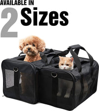 Scratchme Pet Travel Carrier Soft Sided Portable Bag for Cats, Small Dogs, Kittens or Puppies, Collapsible, Durable, Airline Approved, Carry Your Pet with You Safely and Comfortably (M).