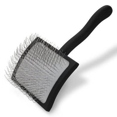 Big K Dog Slicker Brush for Dogs (Goldendoodles, Labradoodles, Poodles), Groom like a Professional, Fluff Detangle Style, Saves Time Energy, Black, Large.