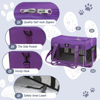 Cat Carrier Pet Carrier Portable Kitten Carrier for Small Medium Cats under 25 Lbs,Cat Carrying Case with Removable Fleece Pad,Airline Approved Soft Sided Pet Travel Carrier.